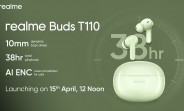 Photo of Realme Buds T110 TWS earphones launching in India on April 15